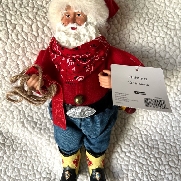 NWT 10.5 inch Cowboy Santa Clause - Picture 6 of 9